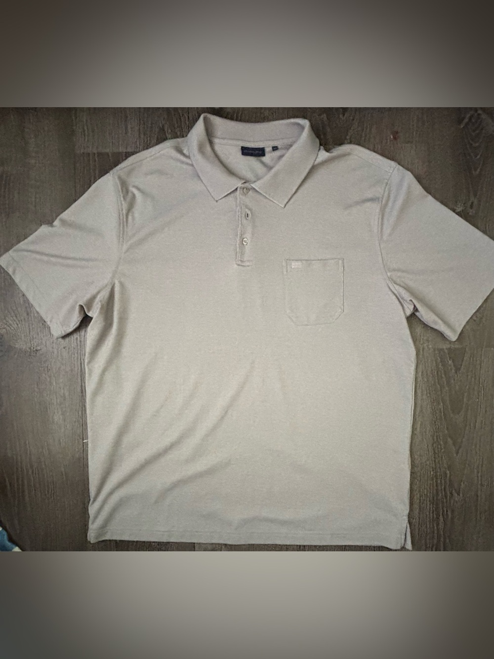 Men's Light Beige Polo Shirt with Chest Pocket